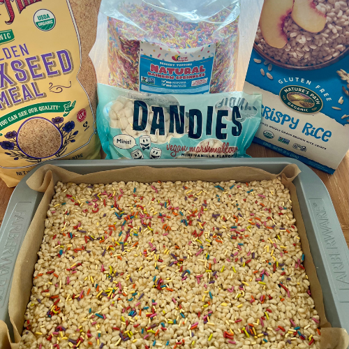 Crispy rice bars w ingredients